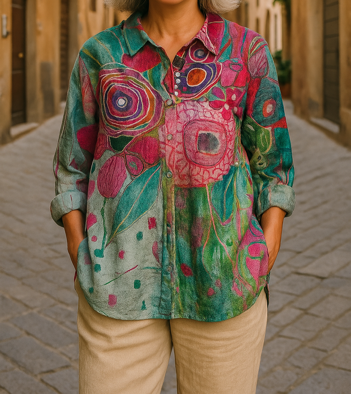 Della - Casual Floral Blouse