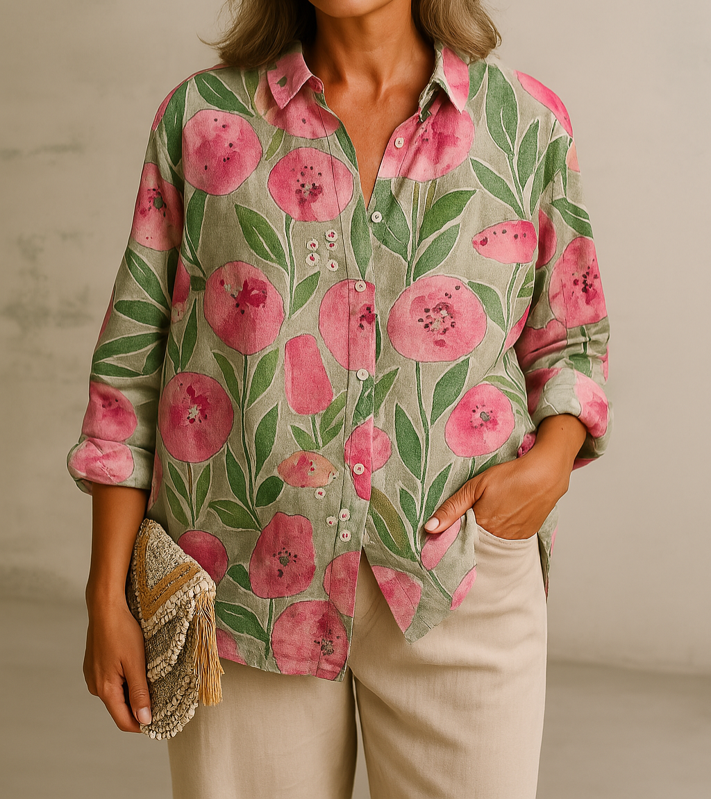 Della - Casual Floral Blouse
