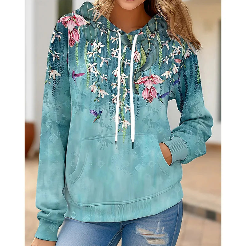 Ruby - Cozy Hoodie with Floral Print