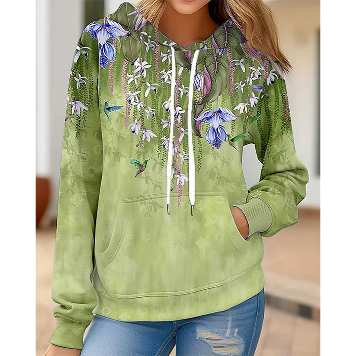 Ruby - Cozy Hoodie with Floral Print